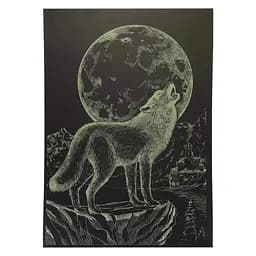 Гравюра А4 "Вовк" ГрА4-9з економ варіант в пакеті 29,7х21 см