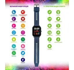 Смарт-годинник Amico GO FUN Pulseoximeter and Tonometer blue (UA UCRF) - мініатюра 3