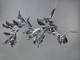 Сучасна підвісна фарфорова люстра витягнутої форми, 12 ламп, хром