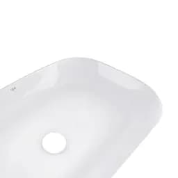 Умивальник Qtap Robin накладний прямокутний 610x400x145 мм White + донний клапан PU02, Білий - мініатюра 5