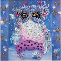 Набір для вишивання бісером Abris Art Сова з будильником AM-102 15х15 см