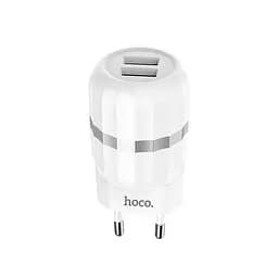 Мережевий зарядний пристрій Hoco 2USB C41A 2.4A White - мініатюра 4