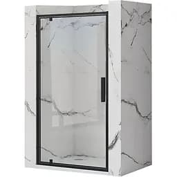 Душові двері Rea Rapid Swing 100 REA-K6410, прозорий, чорний