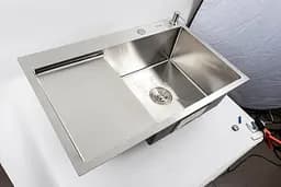 Кухонная мойка нержавейка 78x50 R Platinum Handmade (круглый сифон 3.0/0.8), Нержавеющая сталь