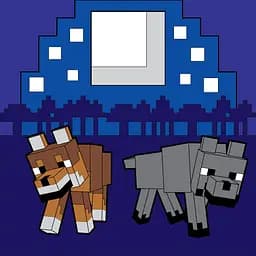 Картина по номерам Santi Майнкрафт Волки 25x25 см LED подсветка (954926)