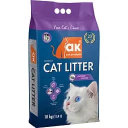 Наповнювач бентонітовий AKcat Compact Cat Litter Запах лаванди, 10 кг/11.8 л