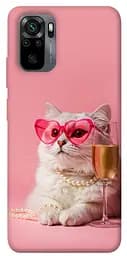 Чехол Demsky Pinky cat для Xiaomi Redmi Note 10 / Note 10s