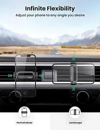 Автомобільний тримач для смартфна Ugreen LP120 Air Vent Mount Phone Holder Косм. Сірий - мініатюра 2