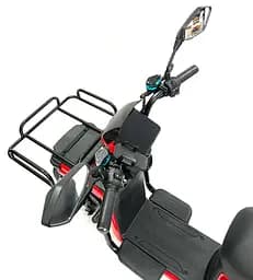 Електроскутер Вантажний з двома великими багажниками Crosser MAX PRO (1200W  72V 24Ah) Червоний  - мініатюра 4