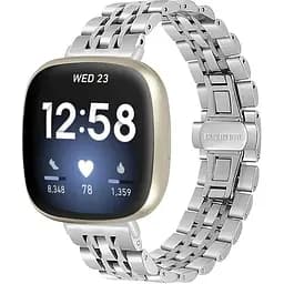 Металлический ремешок Primolux Steel Link для часов Fitbit Versa 4/Fitbit Sense 2 Silver