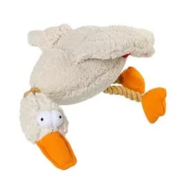 Игрушка для собак Утка с пищалкой GiGwi Catch & fetch текстиль веревка 36 см