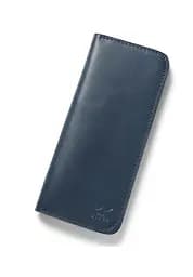 Кожаный портмоне Middle синий