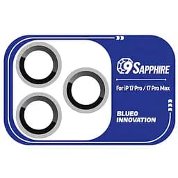 Защитное стекло BlueO Sapphire на камеру для Apple iPhone 17 Pro / 17 Pro Max Серебряный / Silver