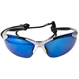 Окуляри DeWalt Infinity блакитні дзеркальні полікарбонатні з м'якими гумовими накладками на дужках та носотримачами (DPG90S-7D)