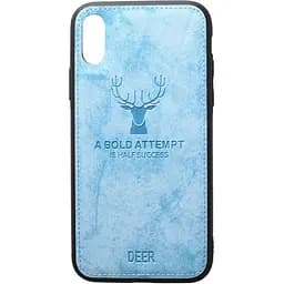 Чехол-накладка Toto Deer Shell With Leather Effect Case Apple iPhone X/XS Blue