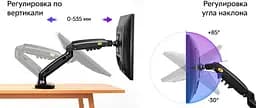 Настільне кріплення для двох моніторів (кронштейн) 17"-30" NB F160 - мініатюра 8