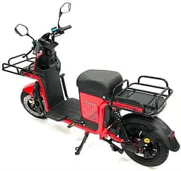 Електроскутер Вантажний з двома великими багажниками Crosser MAX PRO (1200W  72V 24Ah) Червоний  - мініатюра 6