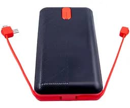 Універсальна зарядна батарея Power Bank Sword SW-20PO3 20000mAh (Micro USB Lightning Type-C) Чорно-червоний