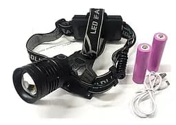 Налобний ліхтар Police T81-P50 LED + zoom + microUSB + 2х18650 + 4 режими - мініатюра 2