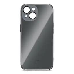 Чехол панель-накладка для Apple iPhone 14, Replica MagSafe, серый, противоударный защитный чехол с магнитным кольцом MagSafe, защита всего корпуса, TPU+PC, зеркальный, выступающий бортик вокруг экрана, ArmorStandart (ARM76219)