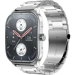 Умные часы с металлическим ремешком Amazfit Pop 3S Metal Silver (Metallic Strap)