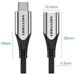 Кабель подовжувач Vention Thunderbolt 3 — USB 3.1 Type-C M-F (60W 20V 3A) 4K 60HZ 1 метр - мініатюра 3