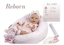 Лялька Munecas De Cuna Reborn рожевий одяг 45 см (45601) - мініатюра 2