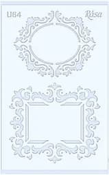 Трафарет многоразовый универсальный №U64 Ажур 13×20 прозрачный 0,5мм.