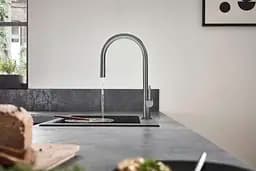 Змішувач Hansgrohe Talis 210 2jet кухонний з витяжним виливом Sbox 72801340 Brushed Black Chrome Шліфований чорний хром - мініатюра 5