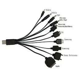 Універсальний 4You USB кабель 4You з перехідниками 10 в 1 - мініатюра 2