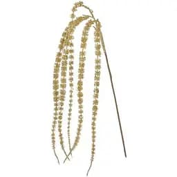 Декоративная искусственная ветка с глитером Золотистый 83 см