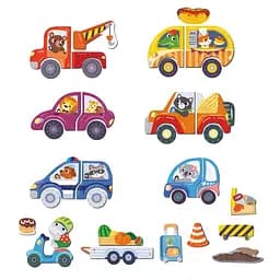 Магнітна гра "Дорожні пригоди" DoDo Toys 200244, 1 магнітна дощечка, 36 магнітів - мініатюра 3