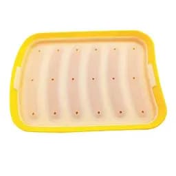 Форма для запікання випічки силіконова домашніх хот-догів, сосисок, ковбасок, кебаба кебниця, Kitchen Master Жовтий 85468