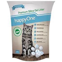Наповнювач для туалету кішок happyOne Premium силікагелевий 3.8 л
