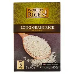 Рис World's Rice Long Grain 400 г (5х80 г)