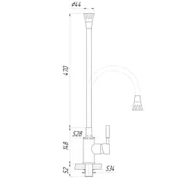 Змішувач для кухні Globus Lux Lazer GLLR-0203SA-K15 хром (25204) - мініатюра 6