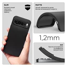 Чехол-накладка для смартфона Google Pixel 9 Pro XL, противоударный, силиконовый, термополиуретановый (ТПУ), с защитой камеры и корпуса, черный, защита всего корпуса, ArmorStandart (ARM83955) - мініатюра 3