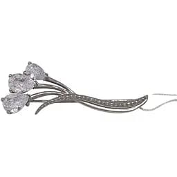 Срібна брошка-шпилька Ірій з фіанітами. 9533