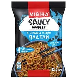 Вермишель быстрого приготовления Мивина Saucy Noodle с ростками бамбука со вкусом в стиле Пад Тай 92.5 г