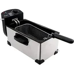 Універсальна електрична фритюрниця для дому Helmut Silver HM-5219 з терморегулятором і знімною чашею