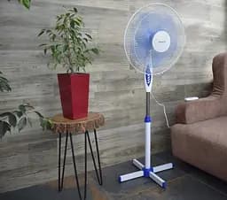 Вентилятор підлоговий побутовий білий вентилятор на ніжці 40W Domotec MS-1621 - мініатюра 4