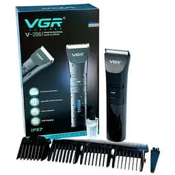 Машинка триммер для стрижки волосся та бороди VGR Professional V-286 4 насадки (44237-V-286_433)