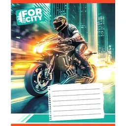 Тетрадь ученическая "Ночным городом" Leader 018-530032K-5 в клеточку, 18 листов (959053)