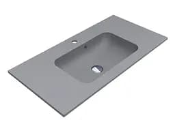 Умивальник Miraggio Della 900 mirastone gray 0000987, Сірий - мініатюра 3