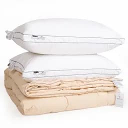 Набір MirSon вовна №9551 Gold Camel Hand Made Wool демі ковдра 200х220 см + 2 подушки білий (2200010806199)