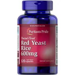 Натуральна добавка Puritan's Pride Red Yeast Rice 600 mg 120 капсул