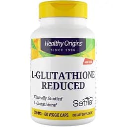 Естественная добавка Healthy Origins L-Glutathione Reduced 500 mg 60 вегакапсул