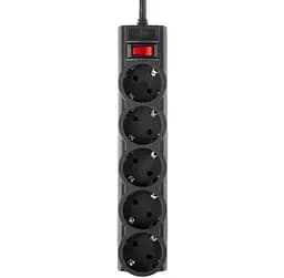 Мережевий фільтр-подовжувач LogicPower LPX5 2m Black - мініатюра 2