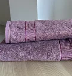 Набір махрових рушників для ванної LeLit 70x140 см + 50х90 см фіолетовий (le2000000309804)