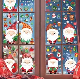 Набір новорічних наклейок на вікно Happy New Year 7 14576 20×30 см 9 аркушів